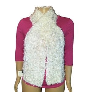 White Poodle Faux Fur Scarf